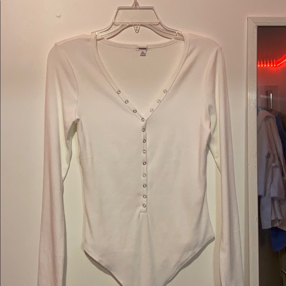 white snap-front bodysuit from Garage - Picture 2 of 2